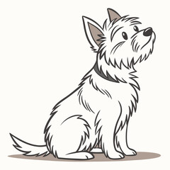 High Quality Yorkshire Terrier Dog Vector Illustration