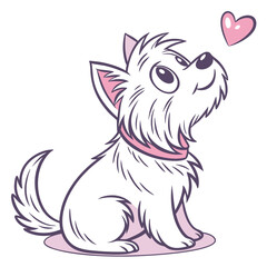 High Quality Yorkshire Terrier Dog Vector Illustration