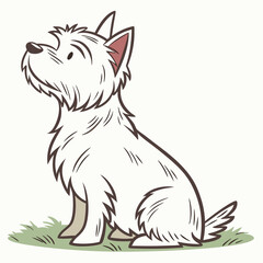 High Quality Yorkshire Terrier Dog Vector Illustration