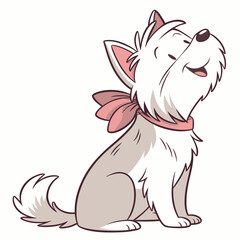 High Quality Yorkshire Terrier Dog Vector Illustration