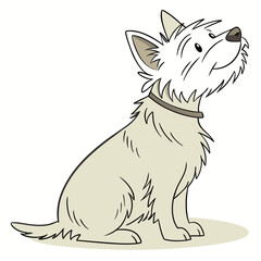 High Quality Yorkshire Terrier Dog Vector Illustration