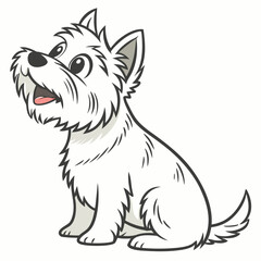 High Quality Yorkshire Terrier Dog Vector Illustration