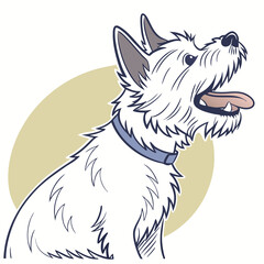 High Quality Yorkshire Terrier Dog Vector Illustration