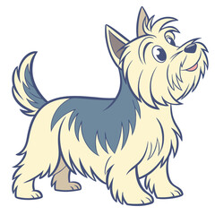 High Quality Yorkshire Terrier Dog Vector Illustration