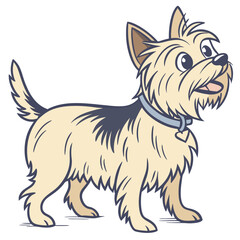 High Quality Yorkshire Terrier Dog Vector Illustration
