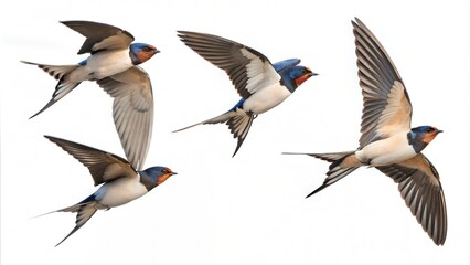 swallows in mid flight ai generated