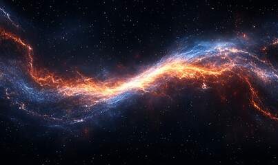 A vivid digital artwork depicting cascading binary code waves in a complex design.