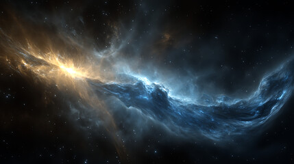 Fototapeta premium Space Nebula Starburst in Deep Cosmos Cosmic Cloud Cluster Dust Galaxy Stellar Glimmering Vista