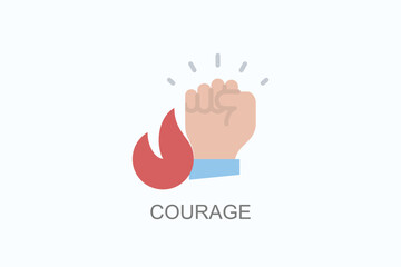 Courage Icon Or Logo Isolated Illustration