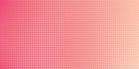 Pink orange polka dots gradient halftone background. Pop art cartoon dot texture with comic graphic design,