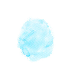 a blue watercolor. blue sponge isolated on white background
