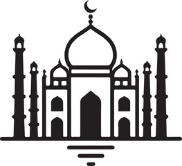 minimalist taj mahal logo
