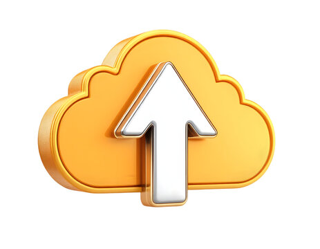 Cloud Upload: Digital Data Storage and Transfer Icon