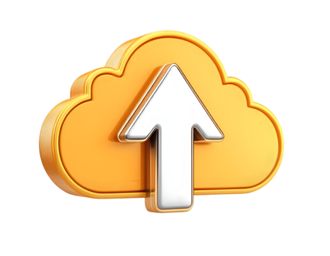 Cloud Upload: Digital Data Storage and Transfer Icon