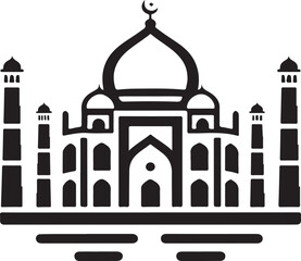 minimalist taj mahal logo