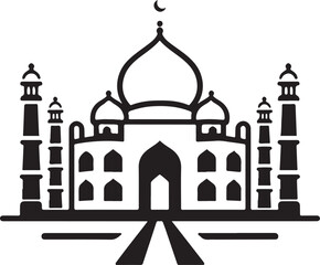 minimalist taj mahal logo
