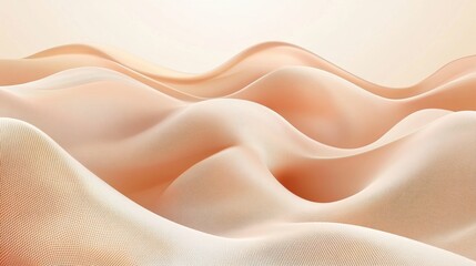 Fototapeta premium Abstract Soft Peach Waves with Gentle Curves and Textures Creating a Serene, Elegant Background for Posters and Digital Media