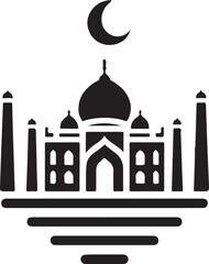 minimalist taj mahal logo
