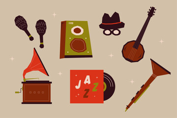 Mid Century Jazz Music Illustration 2