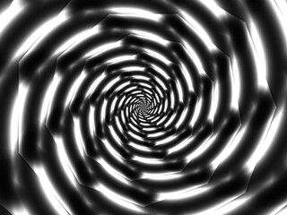 光沢のあるメタリックな螺旋状の抽象的背景 | Glossy Metallic Spiral Abstract Background