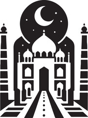 minimalist taj mahal logo