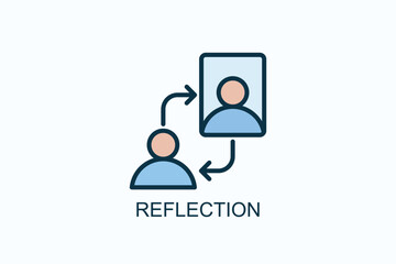 Reflection Icon Or Logo Isolated Illustration