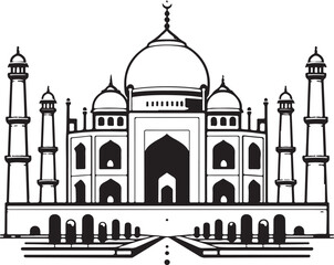 minimalist taj mahal logo