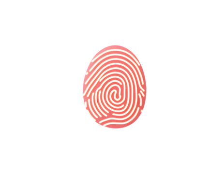 Unique Fingerprint Design: Abstract Pink and White Circular Pattern