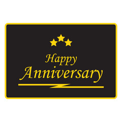 happy anniversary greeting card logo image, this image can be used as a logo, poster, greeting card and others