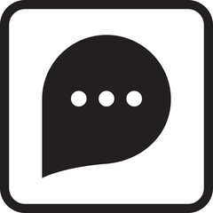 Chat Flat Icon with shadow.