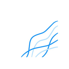 abstract blue corner border