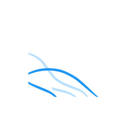 abstract blue corner border