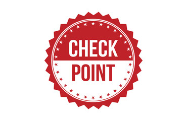 Obraz premium Check point red ribbon label banner.