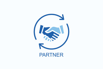 Partner Icon Or Logo Isolated Illustration