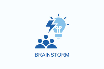 Brainstorm Icon Or Logo Isolated Illustration