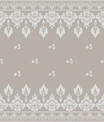 Fototapeta premium Hand drawing Wallpaper in the style of Baroque. A seamless vector background. floral ornament. Graphic vector patter illustration.
