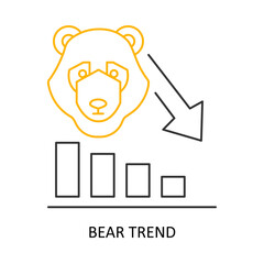 Bear Trend – Bear Symbol Representing Falling Market Conditions