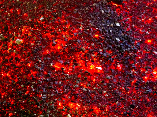 High Heat Burning Coal Abstract Background to Hell, Volcanic Lava, Meteorite Fireball