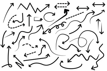 arrow Hand drawn icon set element design