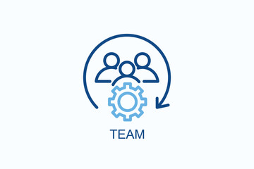 Obraz premium Team Icon Or Logo Isolated Illustration