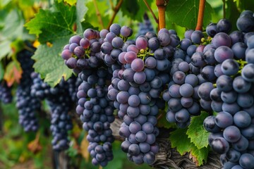 Photo close-up of grape growing on plant