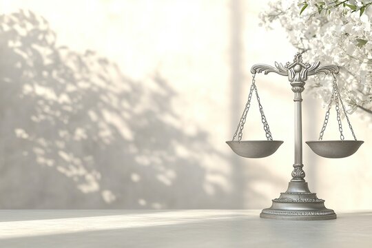 Scales of Justice: Symbol of Equilibrium, Balance, and Fairness in Legal Proceedings,  Seeking Impartial Decisions.