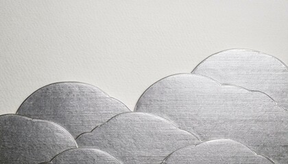 優雅で抽象的な壁紙、背景イラスト（銀）