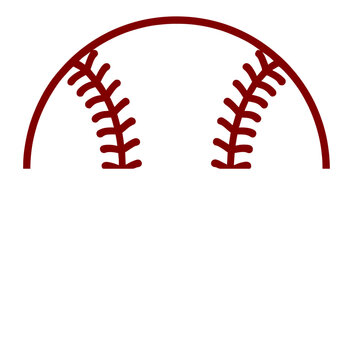 Half Baseball Stitching Silhouette