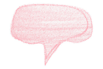 Separate pink speech bubbles on transparent background