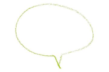 Separate green speech bubble on transparent background
