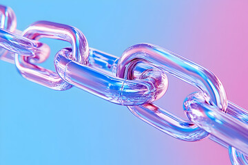 Abstract chain design, vibrant colors, modern background, digital art, graphic