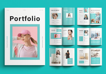 Teal Portfolio Layout