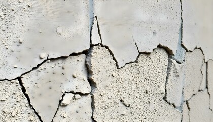 Fototapeta premium a crack in a concrete wall that has been painted white