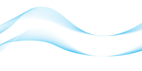Abstract blue smooth waves on white background.Vector illustration.